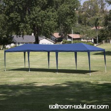 BELLEZE 10' x 30' Foot Outdoor Canopy Party Tent Removable Walls Pop Up Gazebo Heavy Duty Wedding Cover Blue